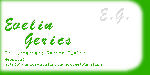 evelin gerics business card